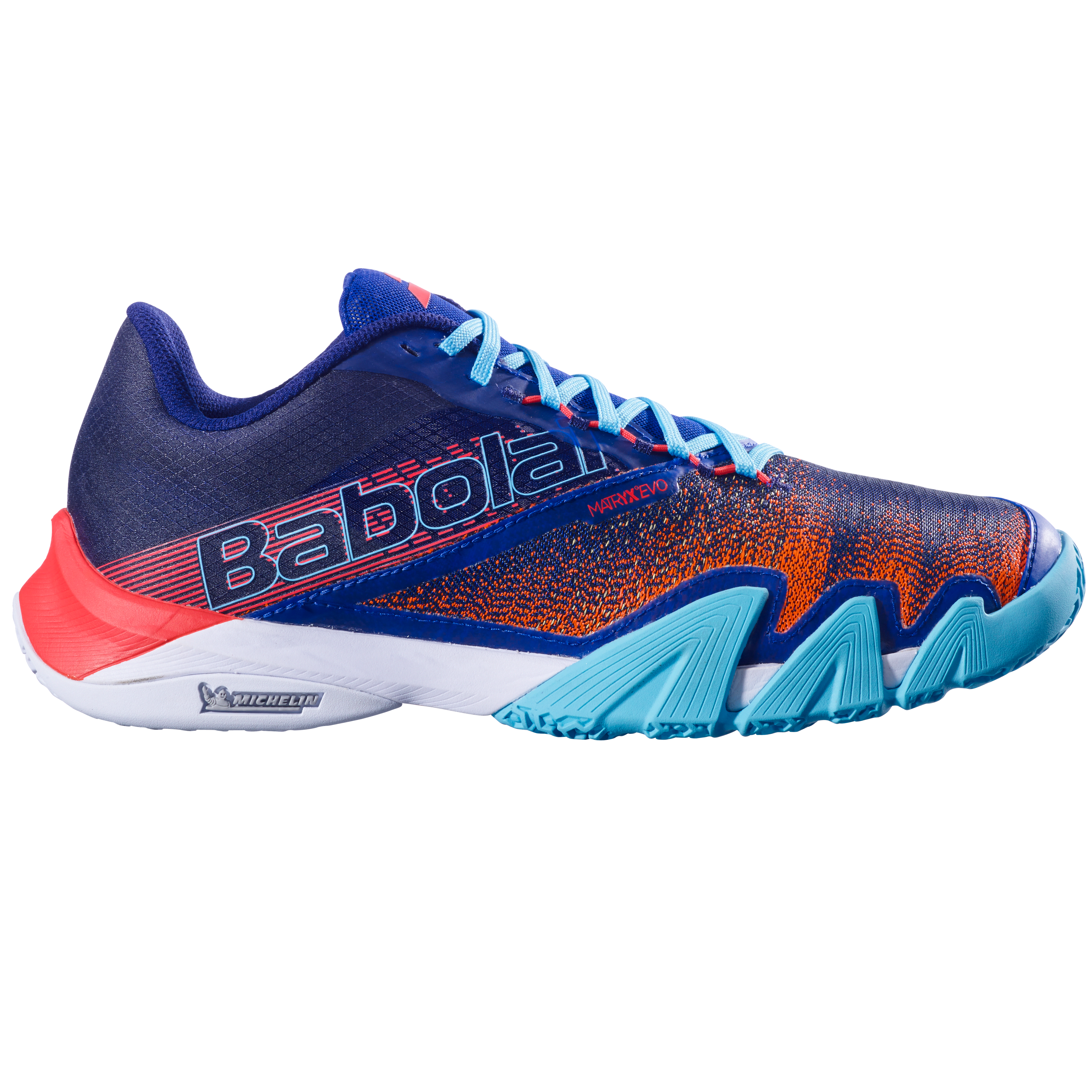 Babolat Jet Premura 2 Men Padel Shoes - Blue/Poppy Red