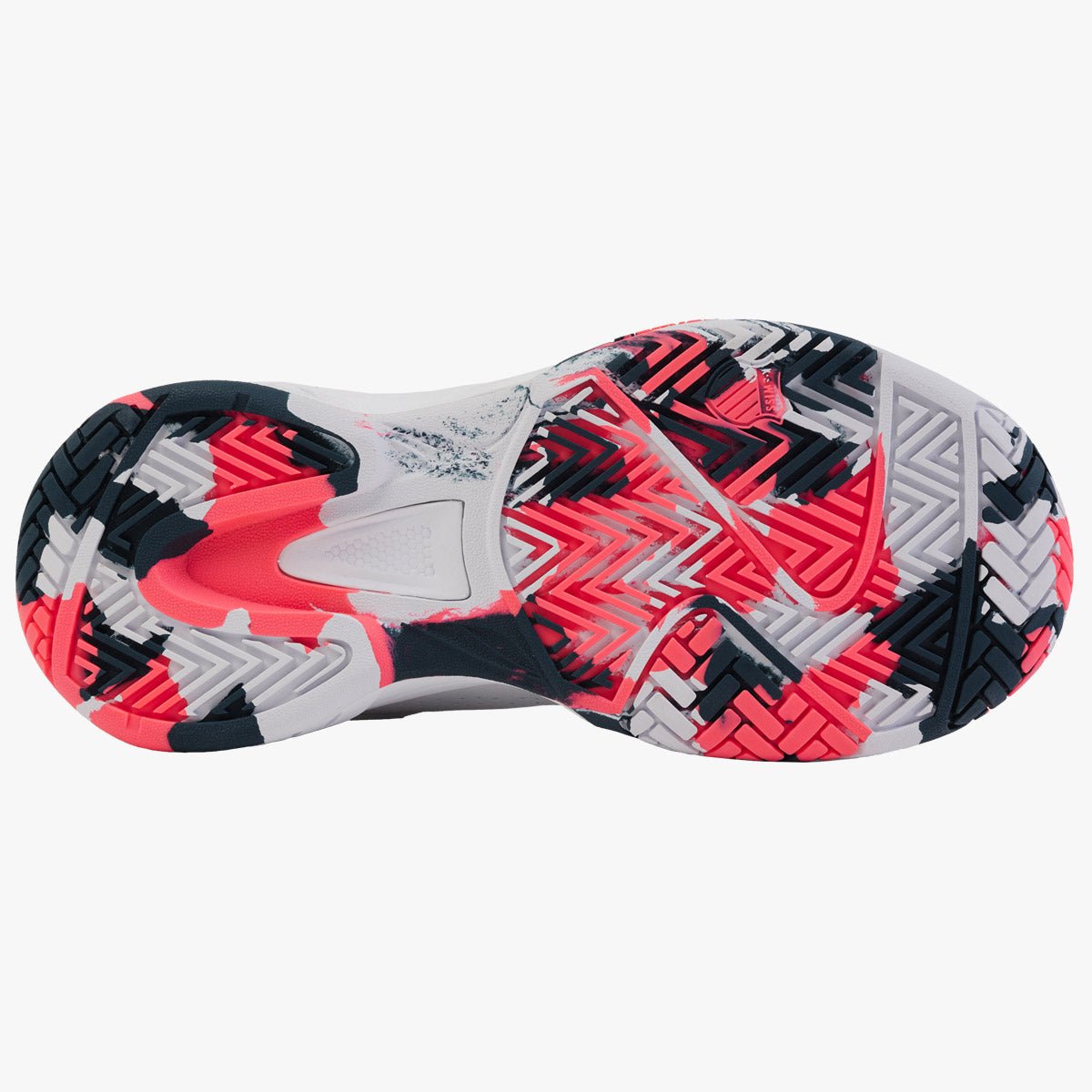 K - Swiss Court Express 2 Junior Tennis Shoe - White/Stargazer/Neonblaze - Smash Racket Pro