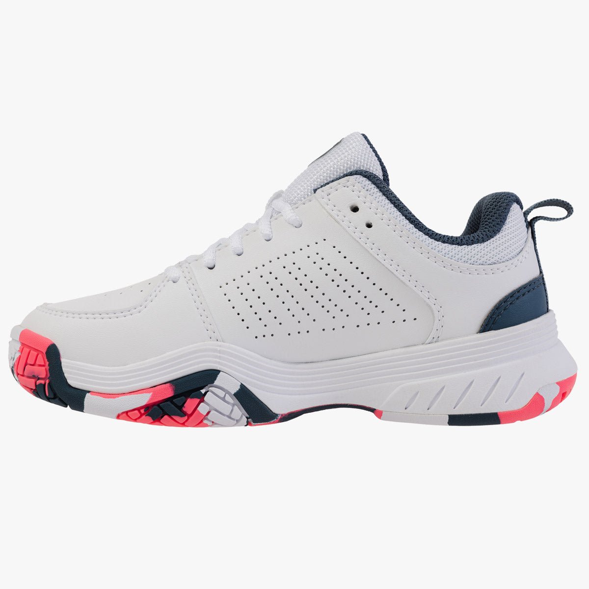 K - Swiss Court Express 2 Junior Tennis Shoe - White/Stargazer/Neonblaze - Smash Racket Pro