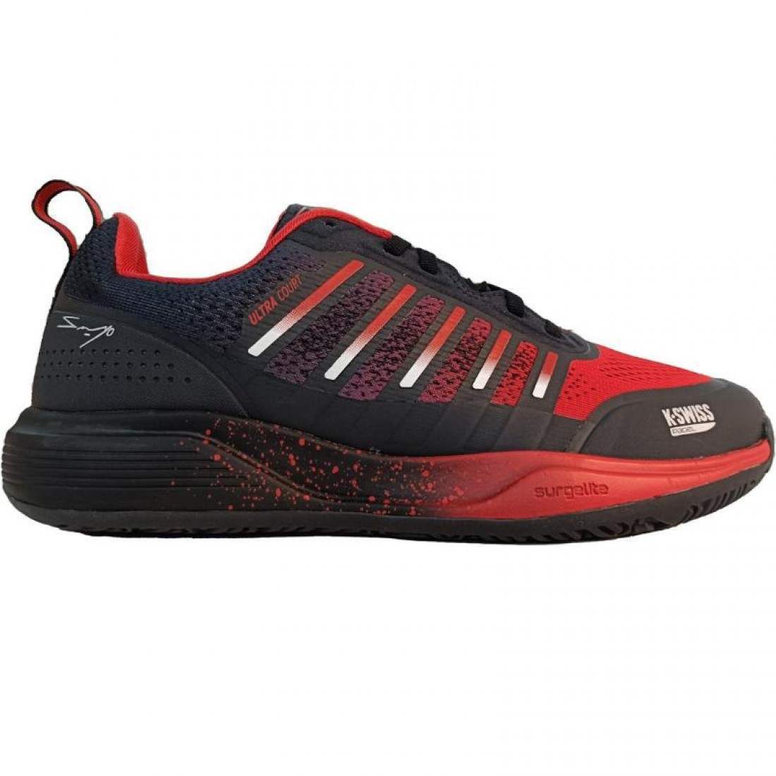 K-Swiss Sanyo Ultra Court Men’s Padel Shoes - Black/Anthracite/Red