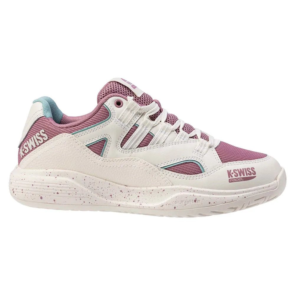 K-Swiss Tura Team Women Padel Shoes - White/Lilas/Pastel