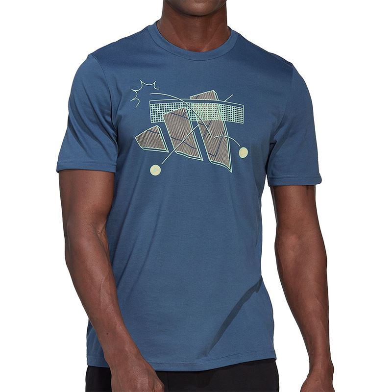 Adidas Tennis Category Graphic Tee Shirt Men - Steel