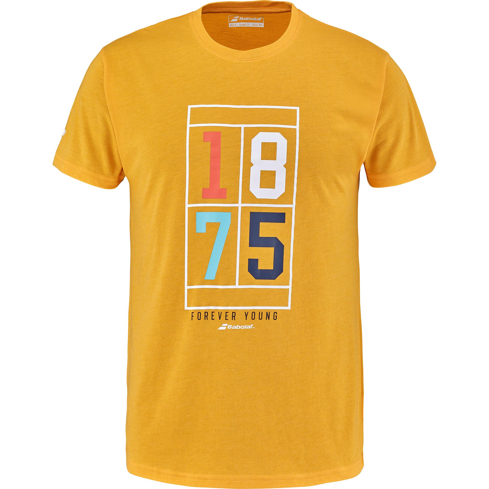 Babolat Exercise Vintage Tee Men Shirt - Saffron/Heather