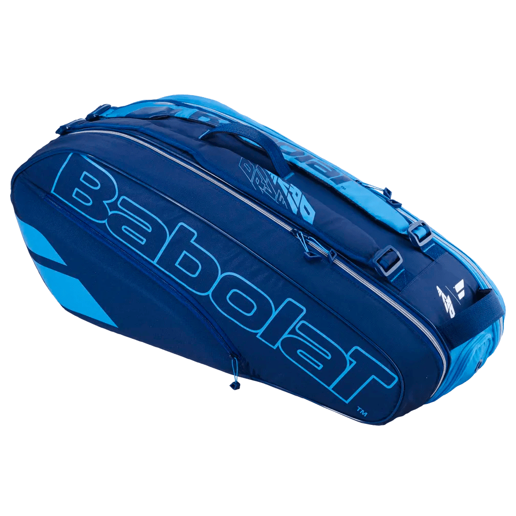 babolat pure drive 6 racket tennis bag blue