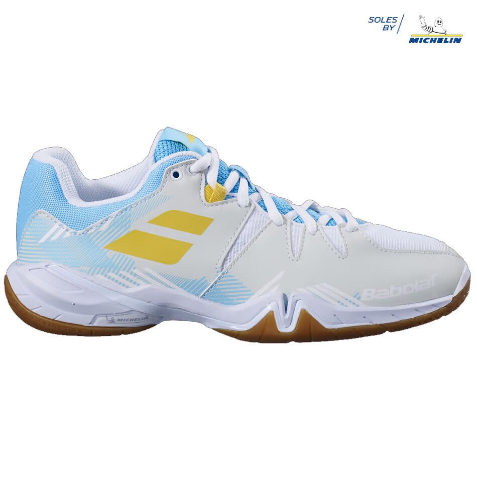 Babolat Women's Shadow Spirit Indoor Shoes 23 - White / Light Blue