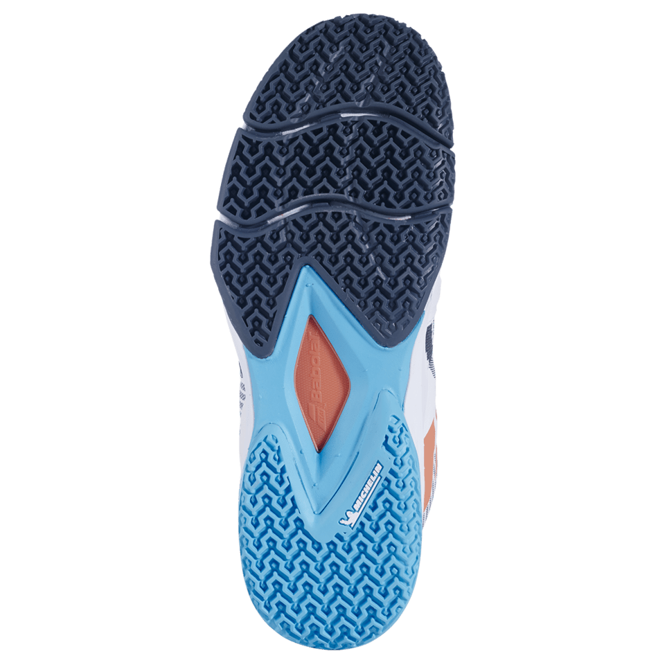 Babolat Women's Sensa Padel Shoes - White/Canyon Sunset