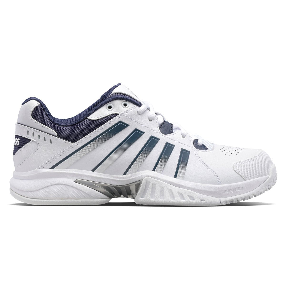 K-Swiss Mens Receiver V Omni Tennis Shoes White Peacoat Silver