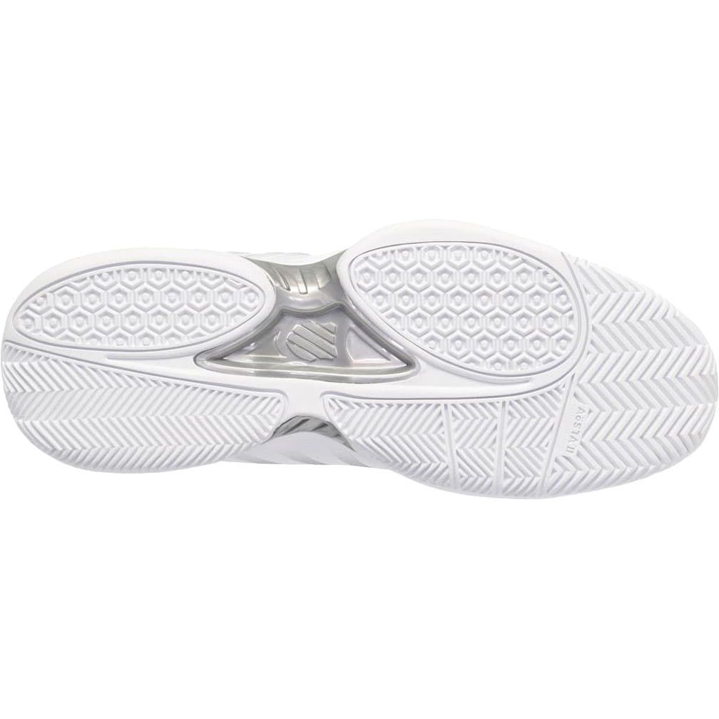 K-Swiss Mens Receiver V Tennis Shoes - White Peacoat Silver