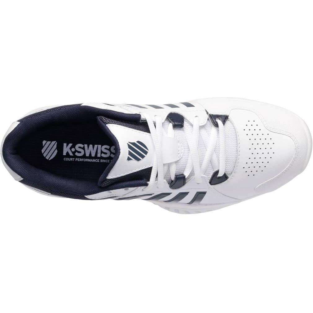 K-Swiss Mens Receiver V Tennis Shoes - White Peacoat Silver