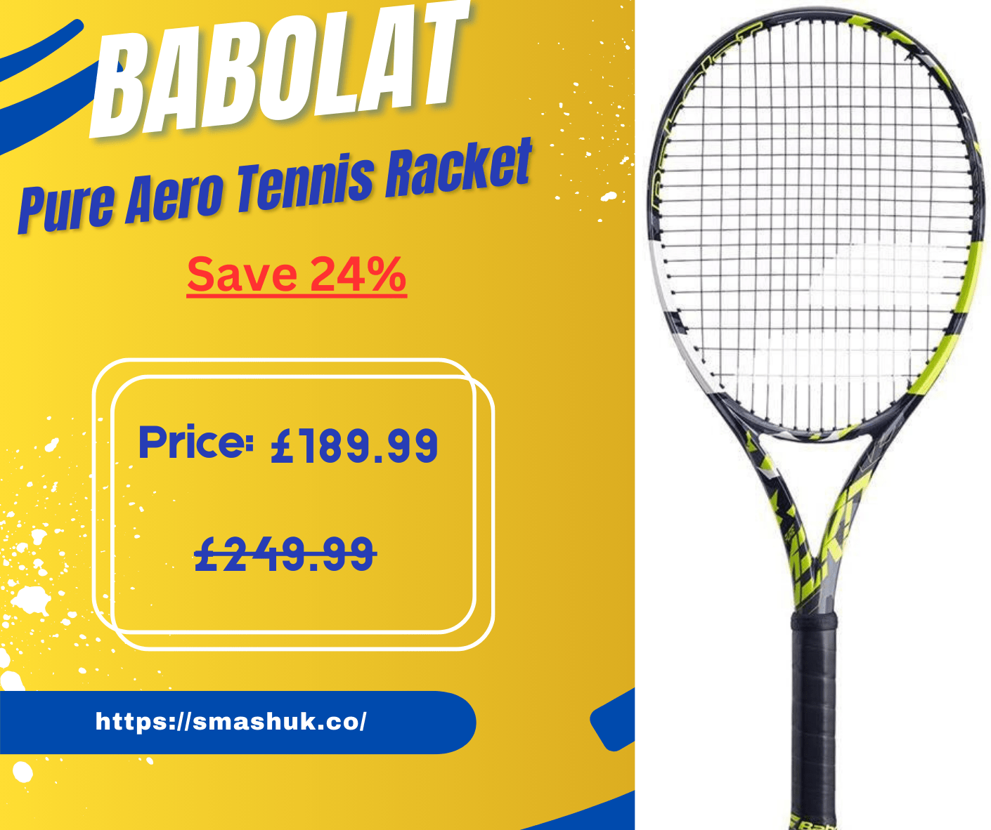 Babolat Pure Aero Tennis Racket 2024 - Features. Price & Offers - Smash Racket Pro