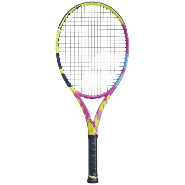 Babolat Pure Aero RAFA Junior 26 Inch Tennis Racket - Pink/Yellow