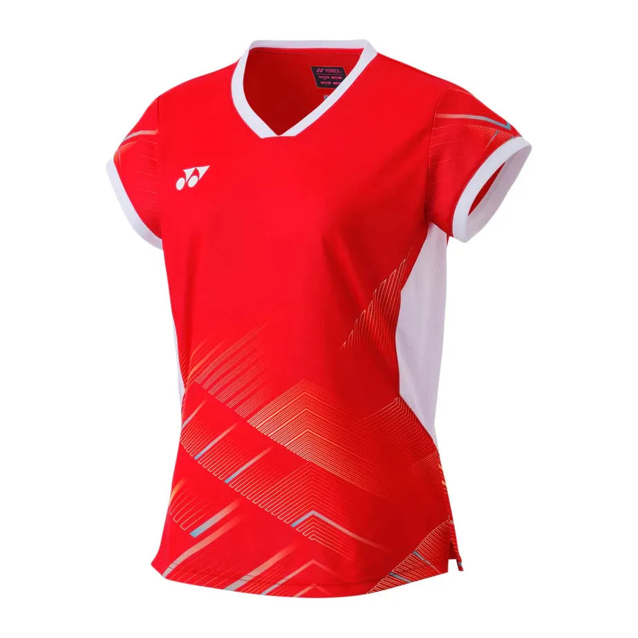 Yonex 20791EX Crew Neck Womens Shirt (Clear Red)