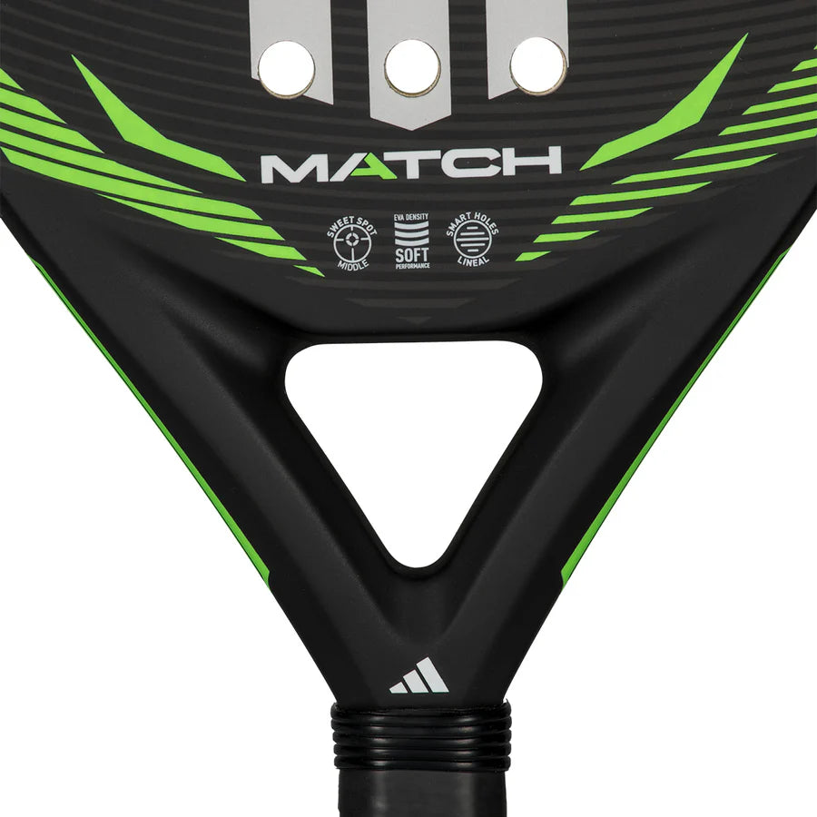 Adidias MATCH Padel Racket 2026 - Black/Green