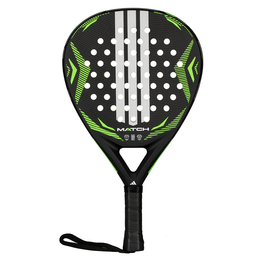 Adidias MATCH Padel Racket 2026 - Black/Green