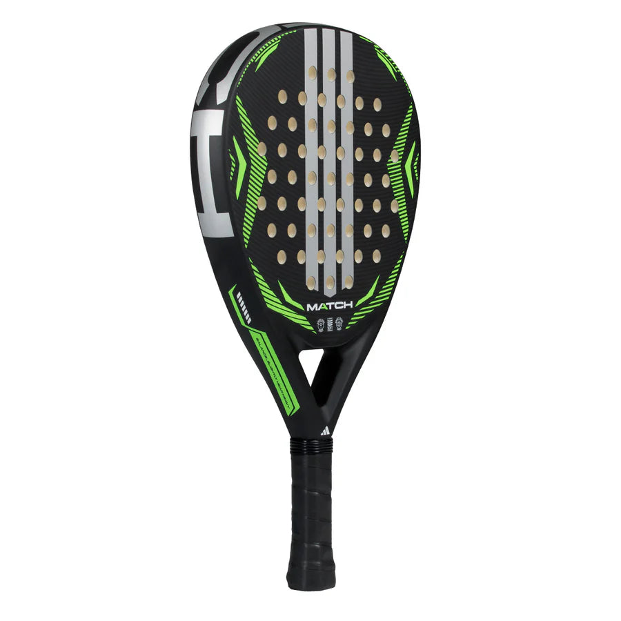 Adidias MATCH Padel Racket 2026 - Black/Green