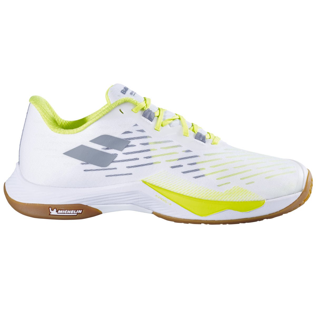 Babolat Mens Badminton Shoes Shadow Tour 5   - White/Lime