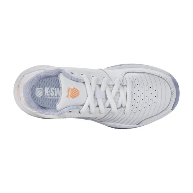 K-Swiss Womens Court Express HB Tennis Shoes - White/Heather/Peach Fuzz