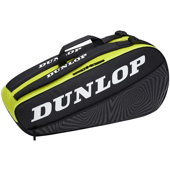 Dunlop SX Club 6 Racket Bag (Black-Yellow)