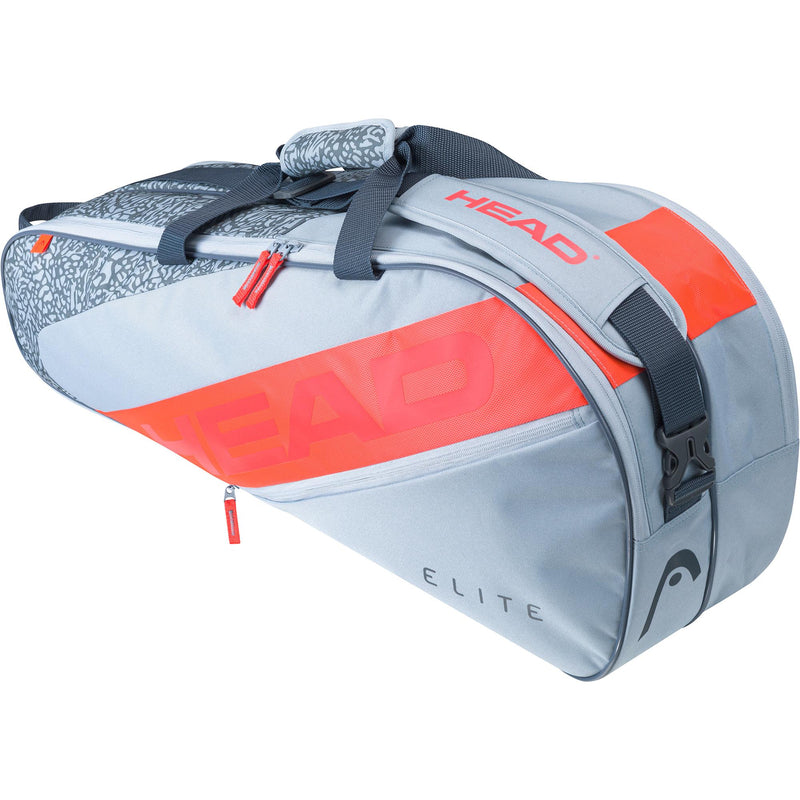 Head Elite Supercombi 6 Racket Bag - Grey/Orange