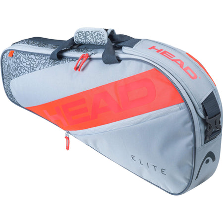 Head Elite Supercombi 3 Racket Bag - Grey/Orange