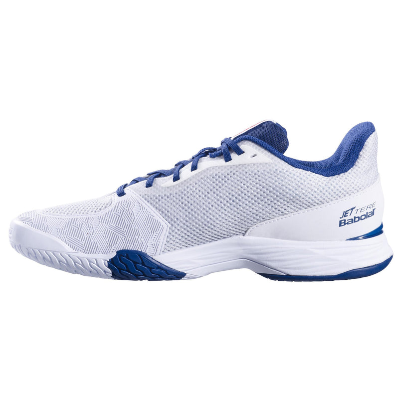 Babolat Mens Jet Tere All-Court Men Tennis Shoes - White/Estate Blue