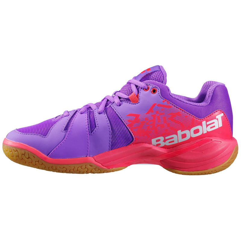 Babolat Womens Shadow Spirit Badminton Shoes - Dewberry/Fiery Red