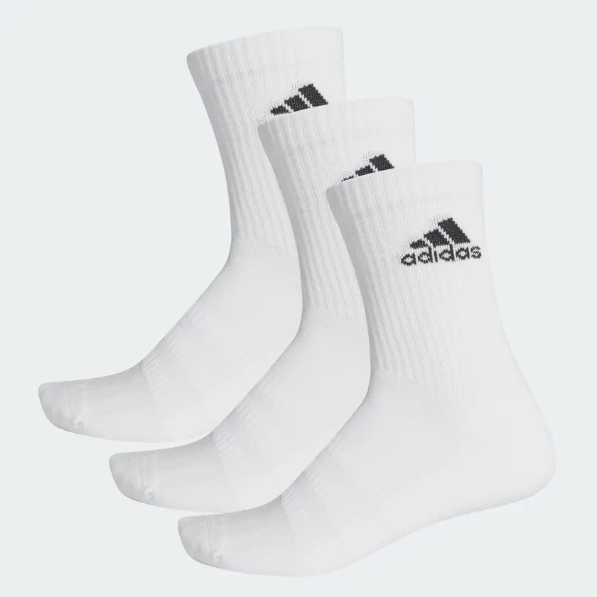 Adidas 3S Cushion Crew 3 Pair Socks - Multiple Colours