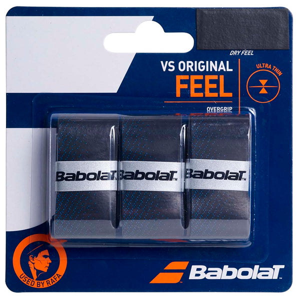 Babolat VS Original Feel Overgrip 3 Pack - Black/Blue
