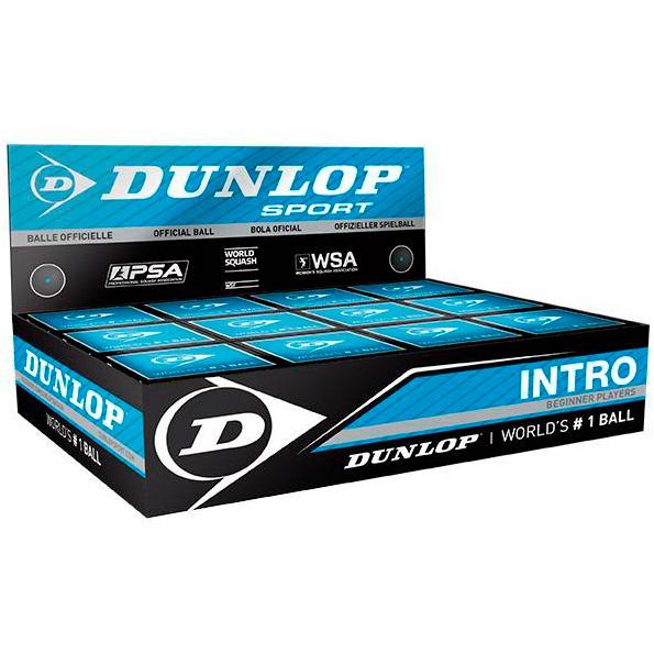 Dunlop Intro (Single Blue Dot) Squash Balls - 1 Dozen