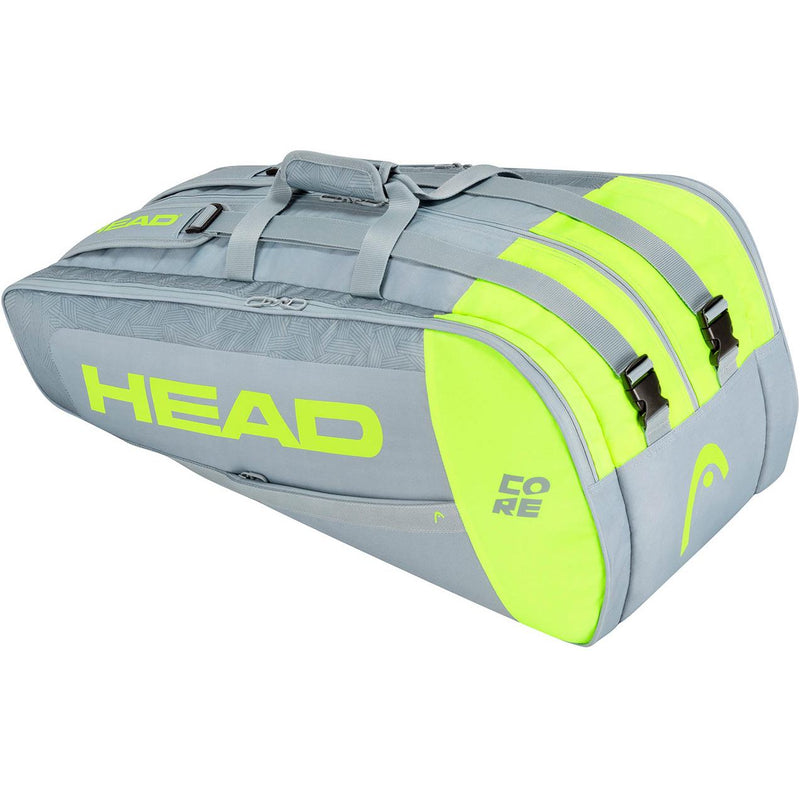 HEAD CORE 9R Supercombi Racket Bag - Grey/Neon Yellow
