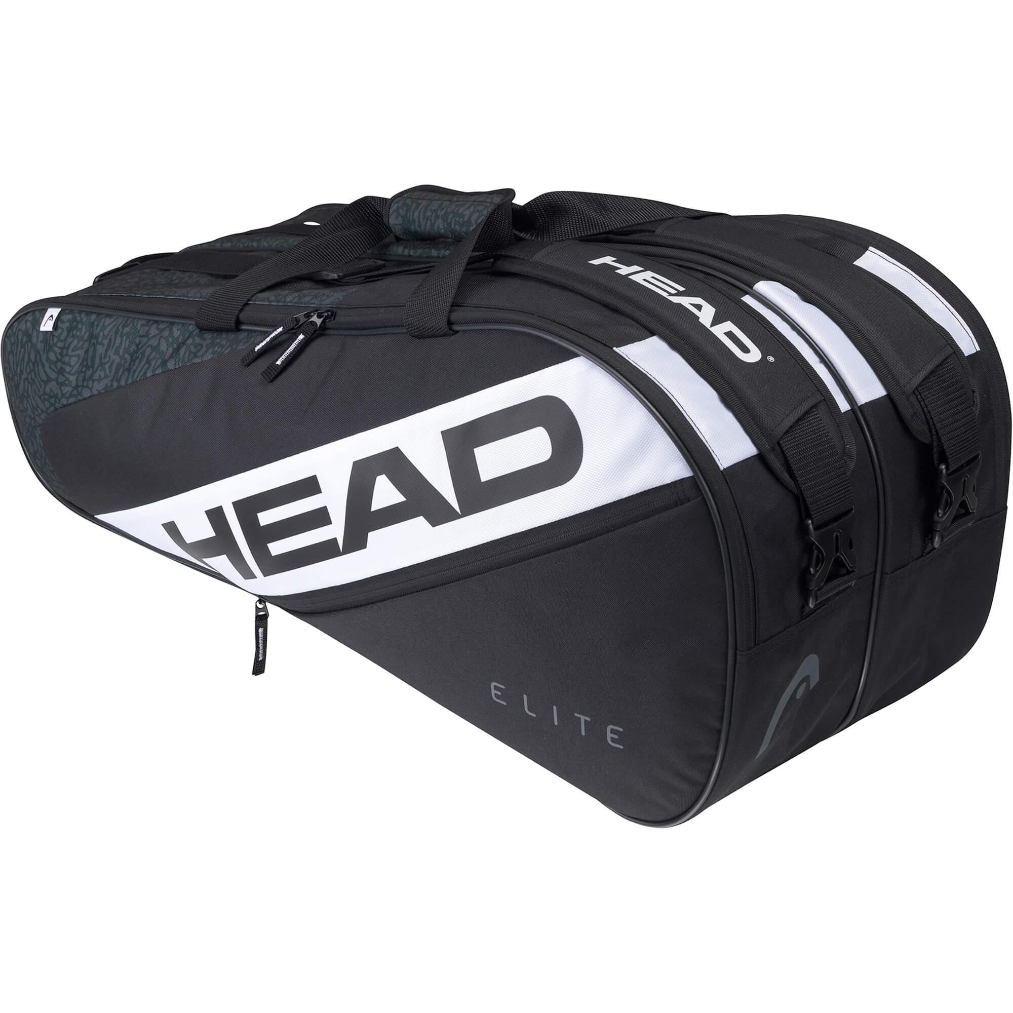 Head Elite Supercombi 9 Racket Bag - Black/White