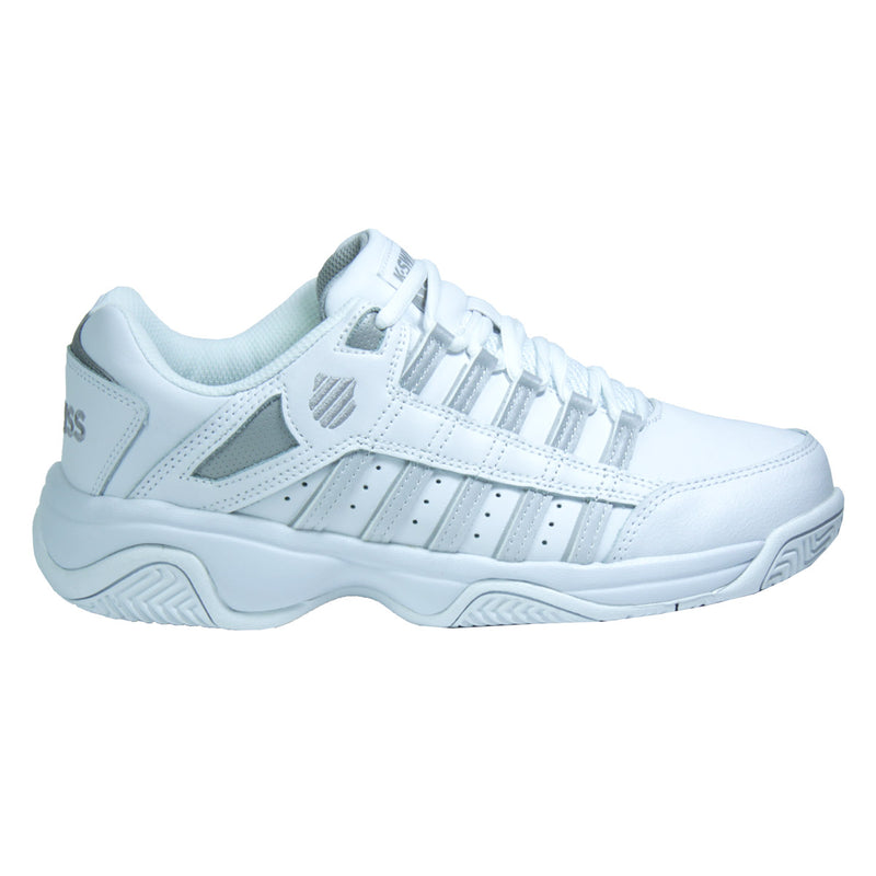 K-Swiss Court Prestir Womens Tennis Shoes (White/Silver)