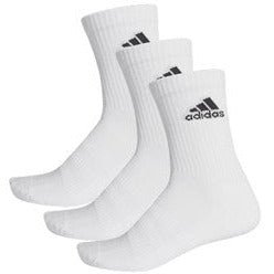 Adidas 3S Cushion Crew 3 Pair Socks - White