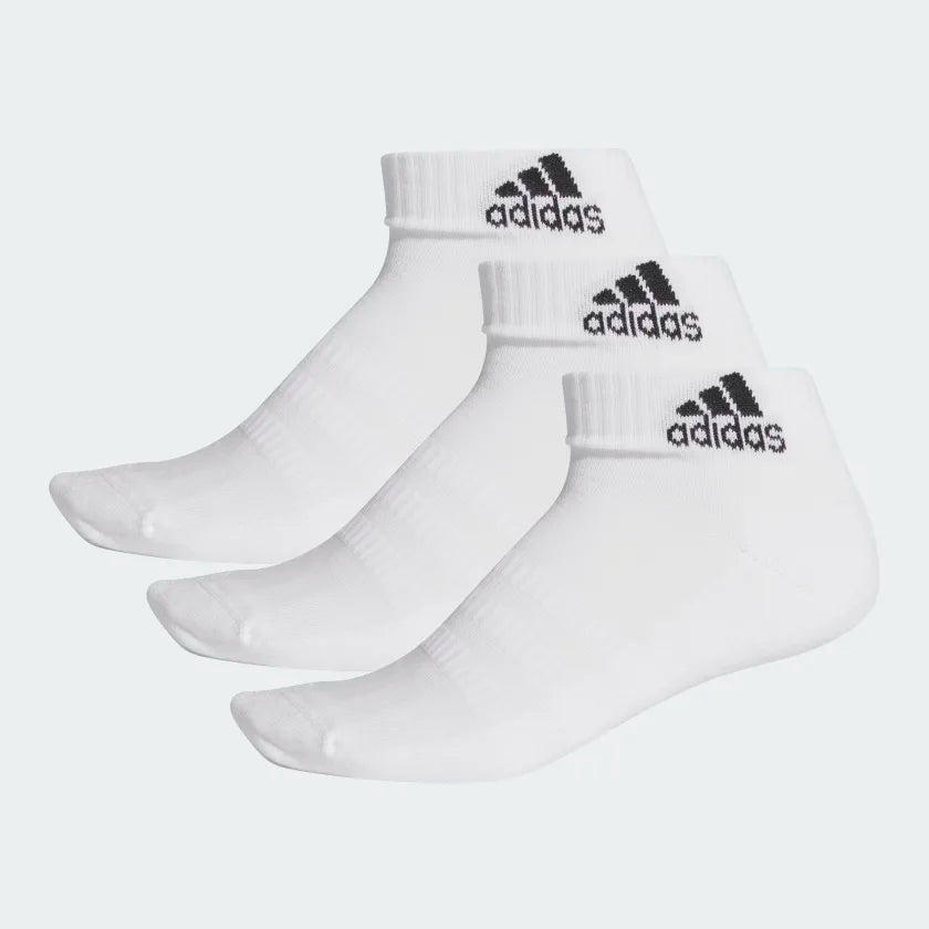 Adidas Cushion Ankle Socks 3 Pair Socks - White