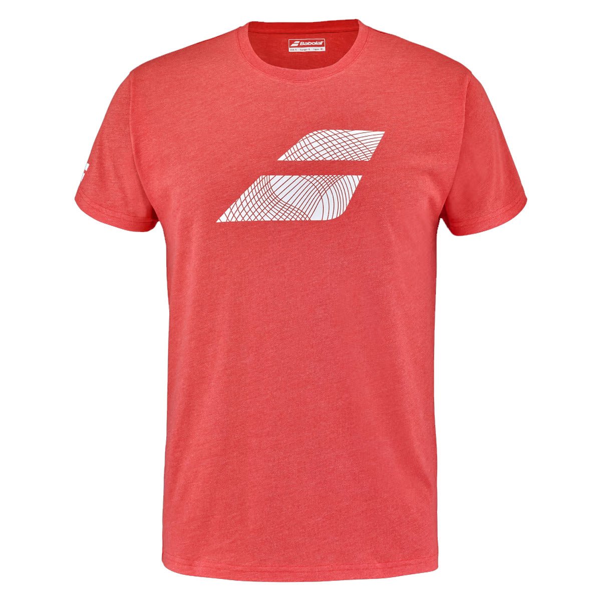 Babolat Exercise Big Flag Tee Men Shirt - Poppy Red /Heather