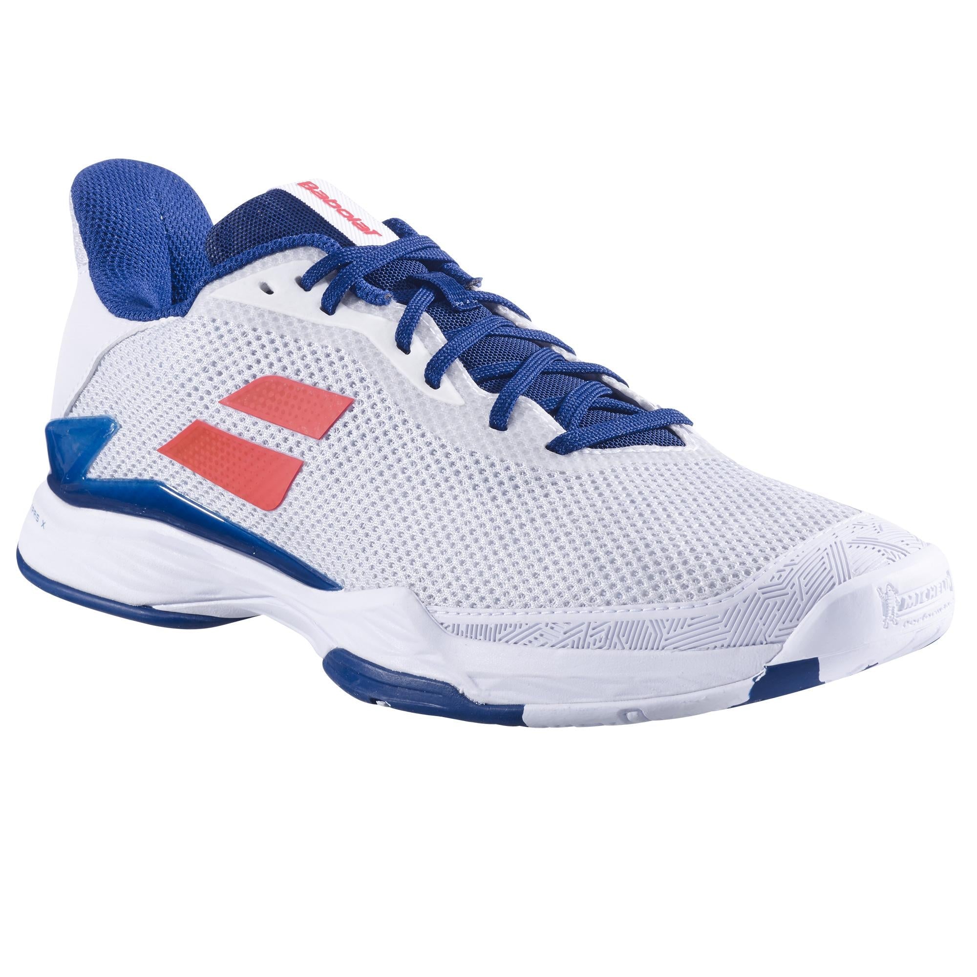 Babolat Mens Jet Tere All-Court Men Tennis Shoes - White/Estate Blue