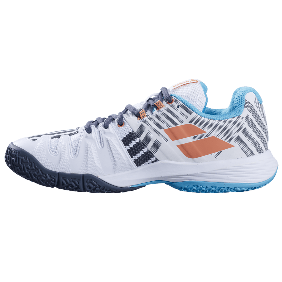 Babolat Women's Sensa Padel Shoes - White/Canyon Sunset