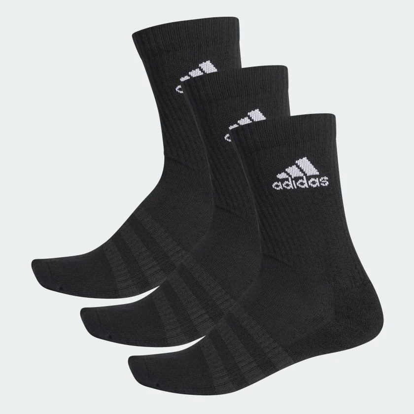 Adidas 3S Cushion Crew 3 Pair Socks - Multiple Colours