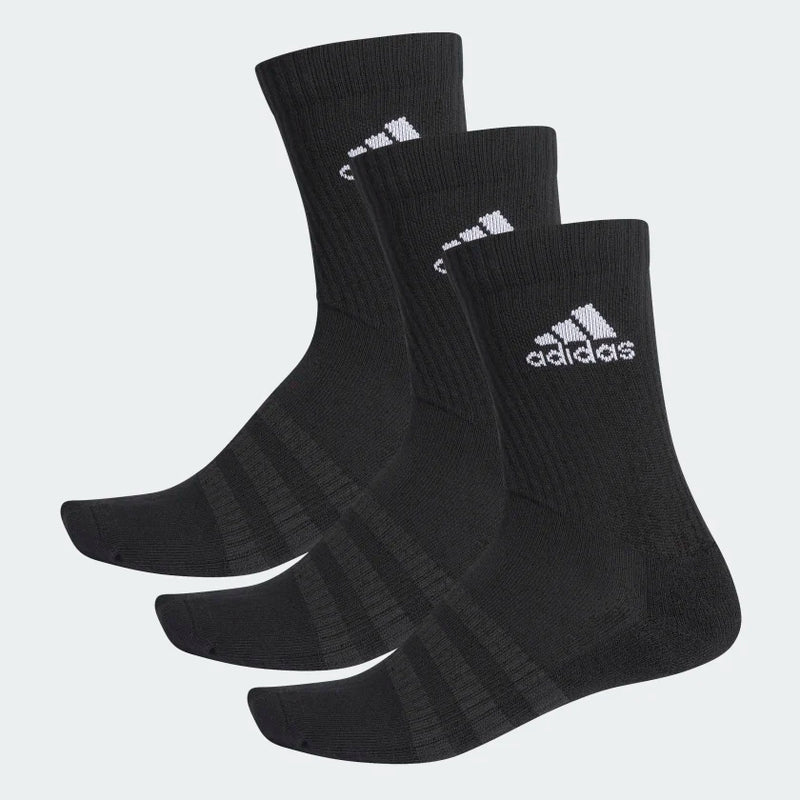 Adidas 3S Cushion Crew 3 Pair Socks - White