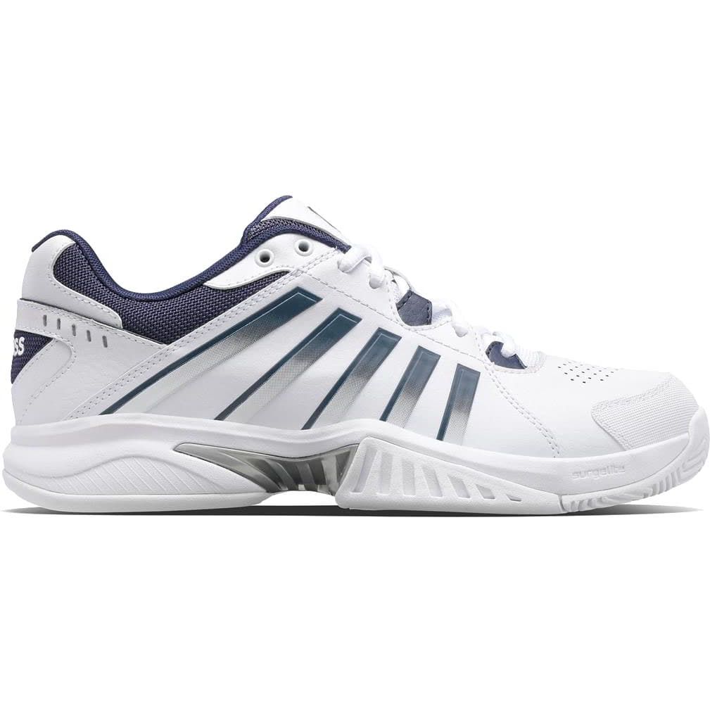 K-Swiss Mens Receiver V Tennis Shoes - White Peacoat Silver