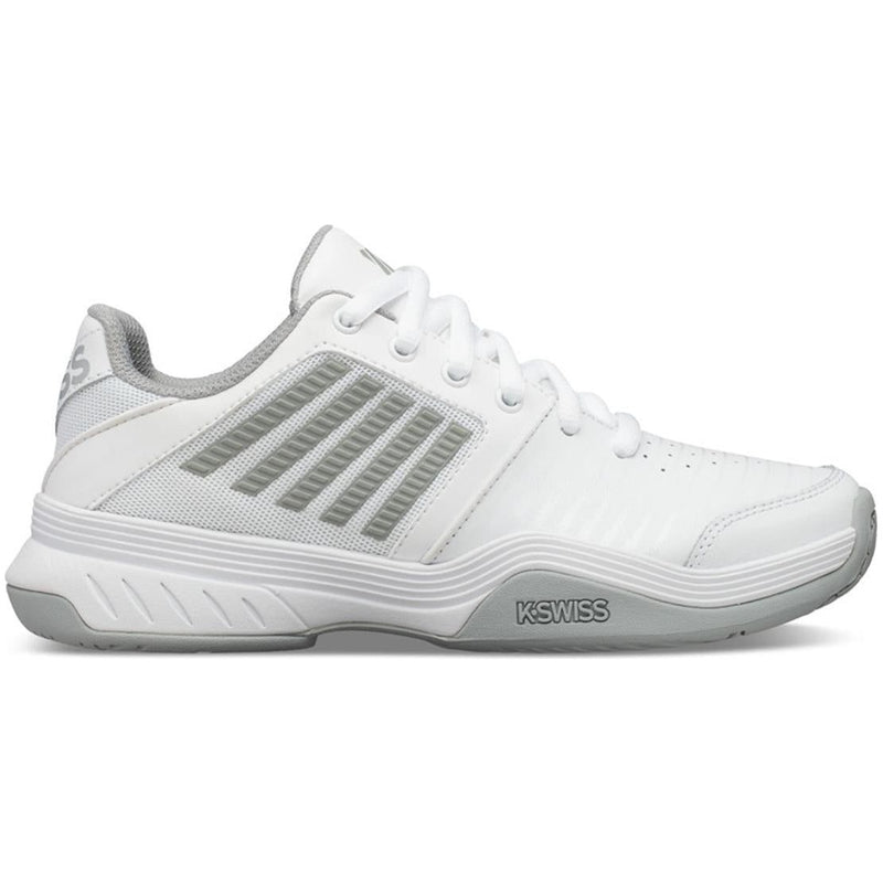 K-Swiss Court Express HB Womens Tennis Shoes (White-High Rise-Silver)