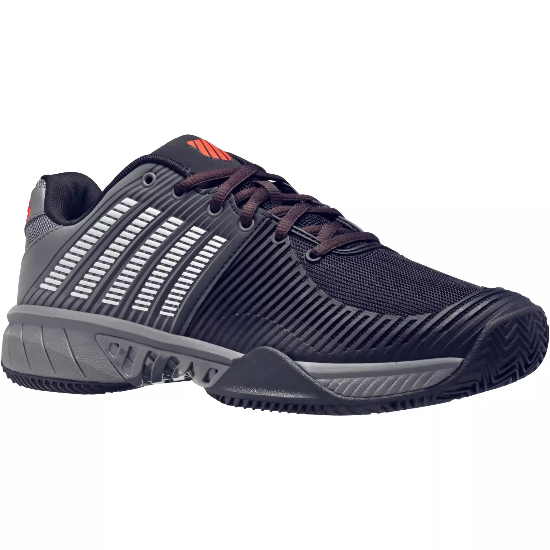 K-Swiss Men Express Light 2 HB Tennis Shoe -Black/Grey/Spicy Orange