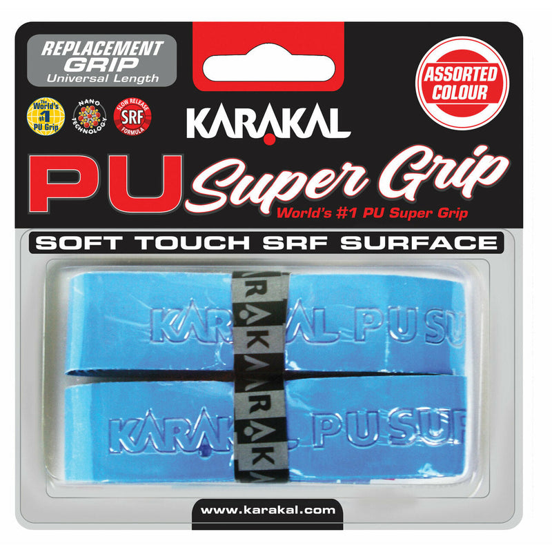 Karakal PU Super Grip Universal Replacement Grip 2 Pack blue