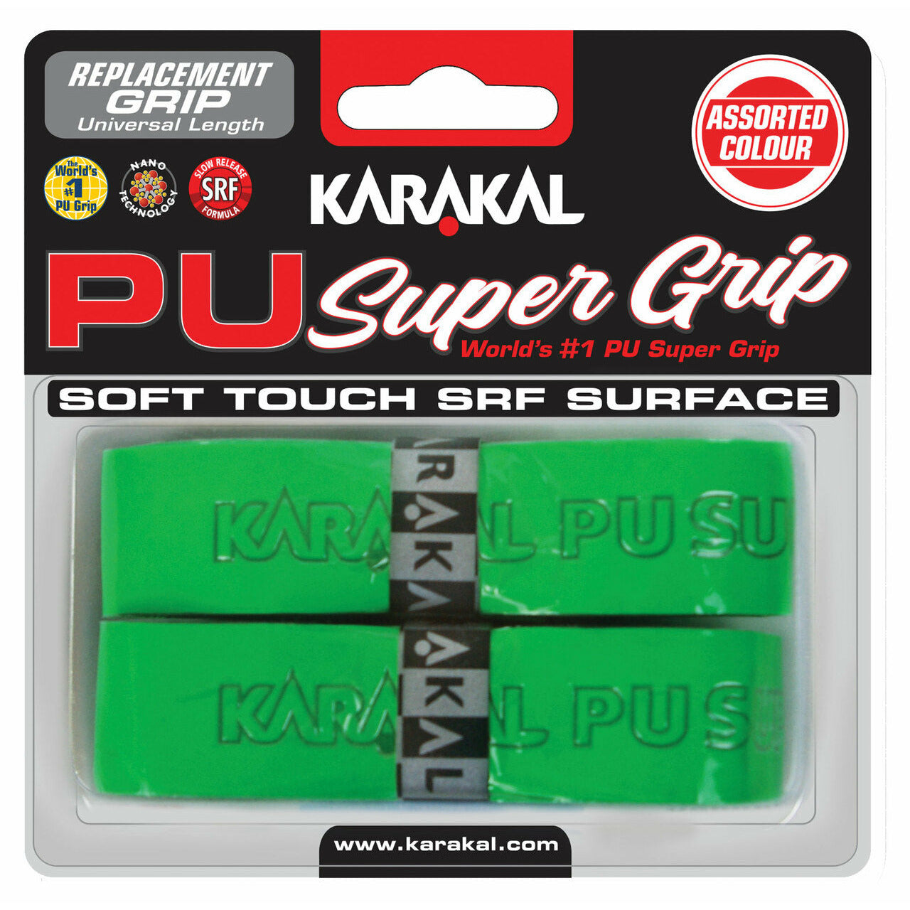 Karakal PU Super Grip Universal Replacement Grip 2 Pack green