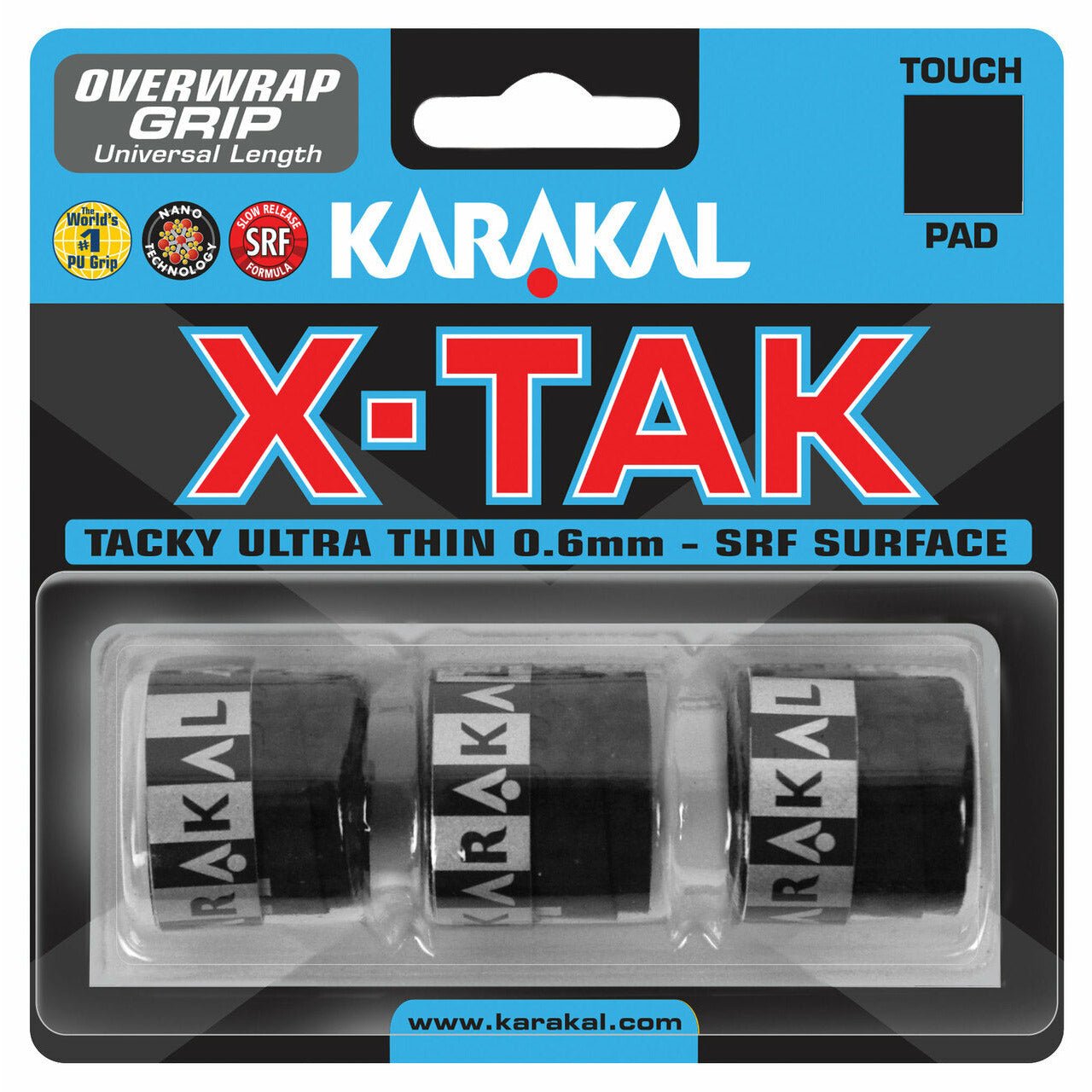 Karakal X-Tak Overgrip 3 Pack