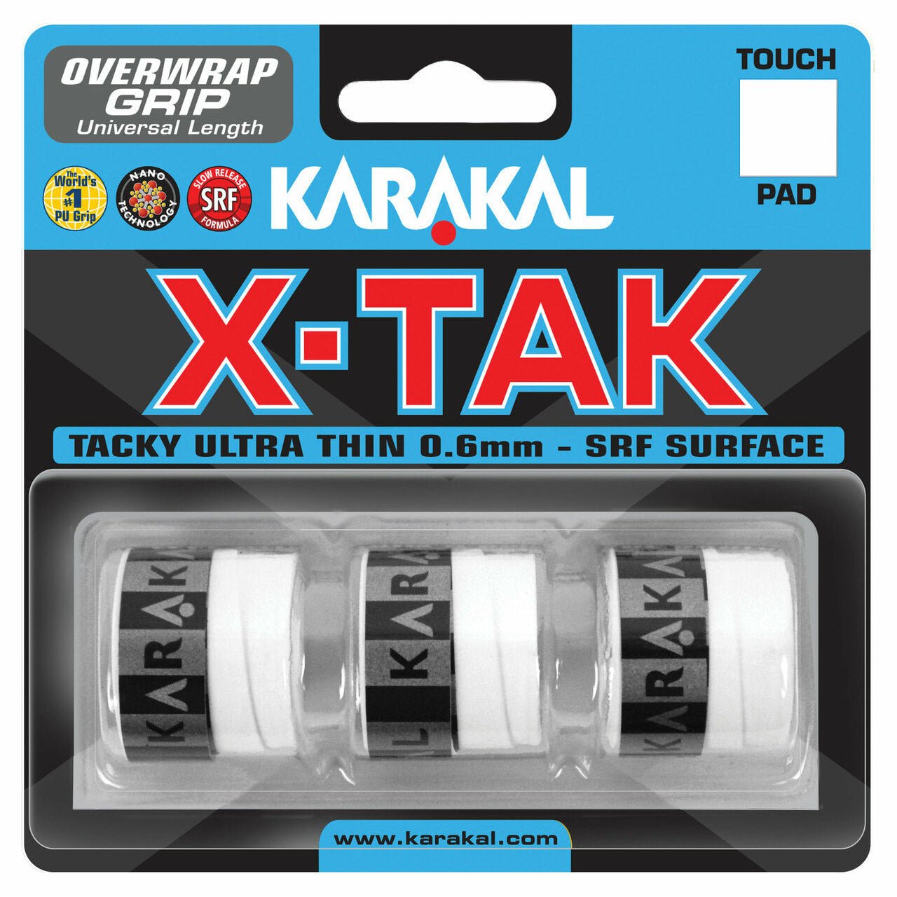 Karakal X-Tak Overgrip 3 Pack